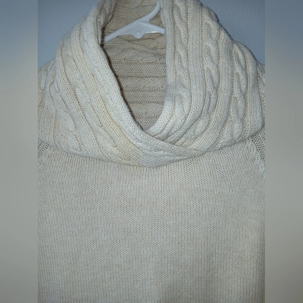 Jeanne Pierre Shawl Neck Womens Large Fishermen Sweater Comfy Outdoors